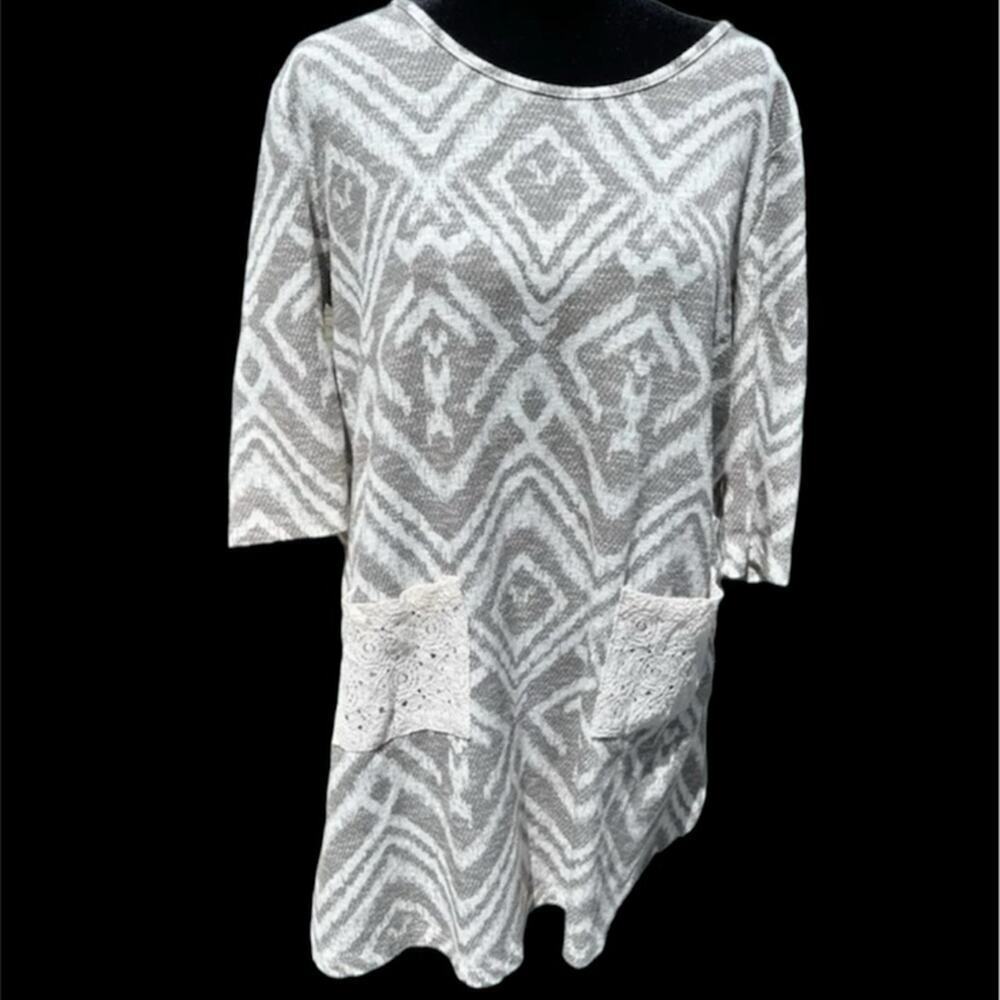 FLAMINGO women’s M  knit long top & or dress, taupe/ brown